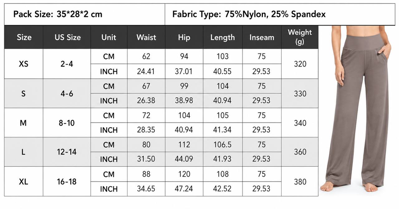 Women’s Wide Leg Lounge Pants, High Waisted Comfy Travel Pants with Pockets